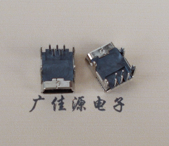 洛阳Mini usb 5p接口,迷你B型母座,四脚DIP插板,连接器