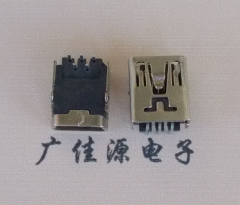 洛阳MINI USB前两脚插座 90度卧式 端子DIP针脚定义