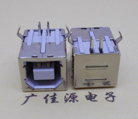 洛阳USB BF90度母座 打印机接口 卧式插板DIP白胶
