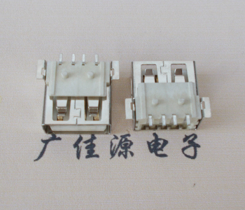 洛阳USB AF方形脚 贴片母座 1.0/1.2柱子直边接口