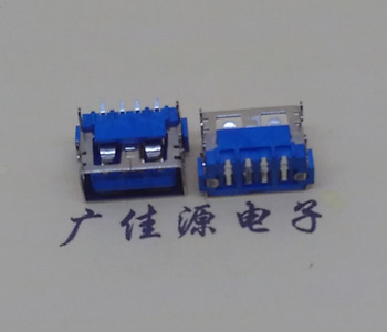 洛阳AF短体10.0接口 蓝色胶芯 直边4pin端子SMT
