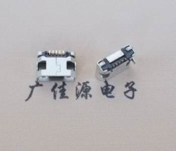 洛阳迈克小型 USB连接器 平口5p插座 有柱带焊盘