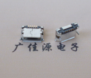 洛阳Micro USB卷口 B型(无柱）插板脚间距6.4普通端子
