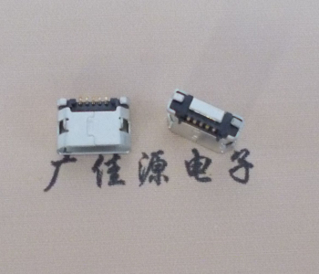 洛阳MICRO USB接口 90度卧式母座 插板有柱直边