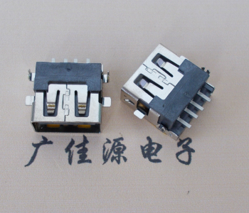 洛阳 USB母座 贴片沉板3.5/4.9 直口/卷口铜壳/铁壳