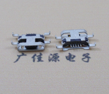 洛阳MICRO USB 5PIN接口 沉板1.6MM 四脚插板无导位