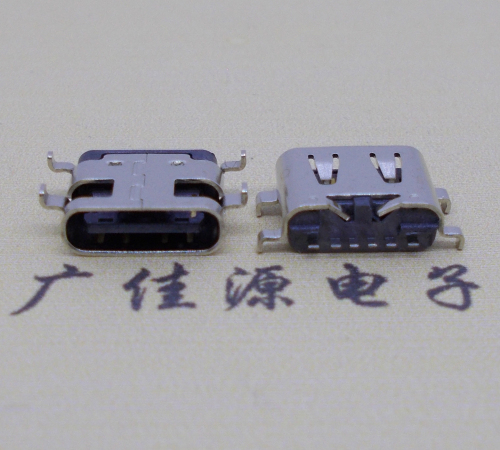 洛阳USBType-C6P母座卧式接口沉板0.8mm