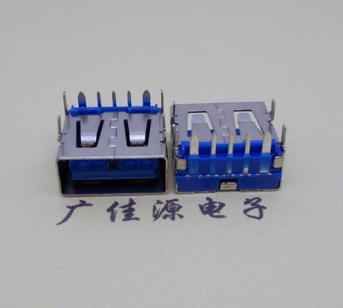 洛阳 USB5安大电流母座 OPPO蓝色胶芯,快速充电接口