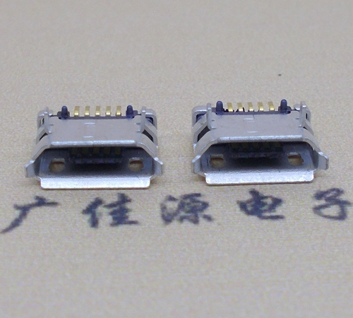 洛阳高品质Micro USB 5P B型口母座,5.9间距前插/后贴端SMT
